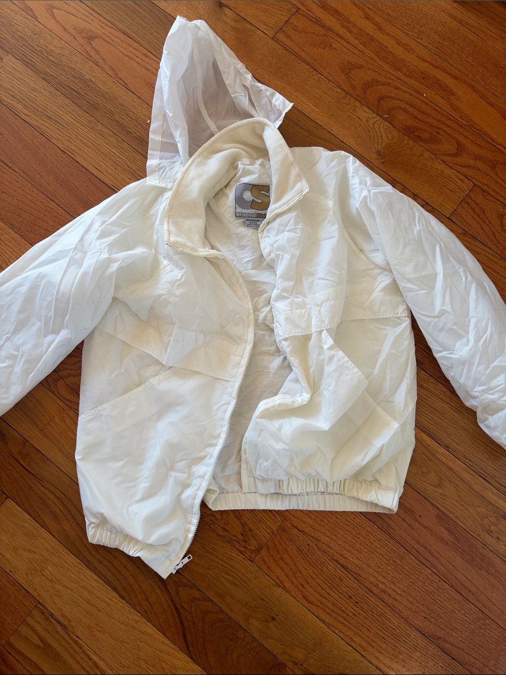 Womens White Hooded Jacket